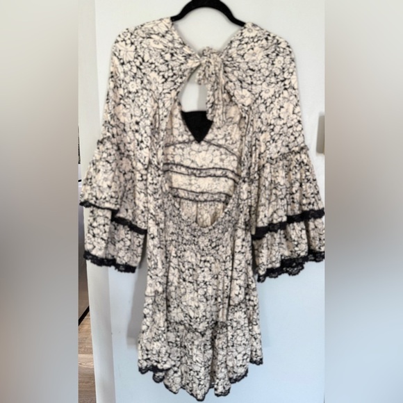 Free People Krestill Mini Tiered Backless Floral Dress - Picture 4 of 5